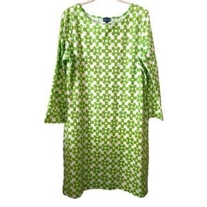 Stunning Boutique Melly M green and white patterned Boutique Dress!!‎